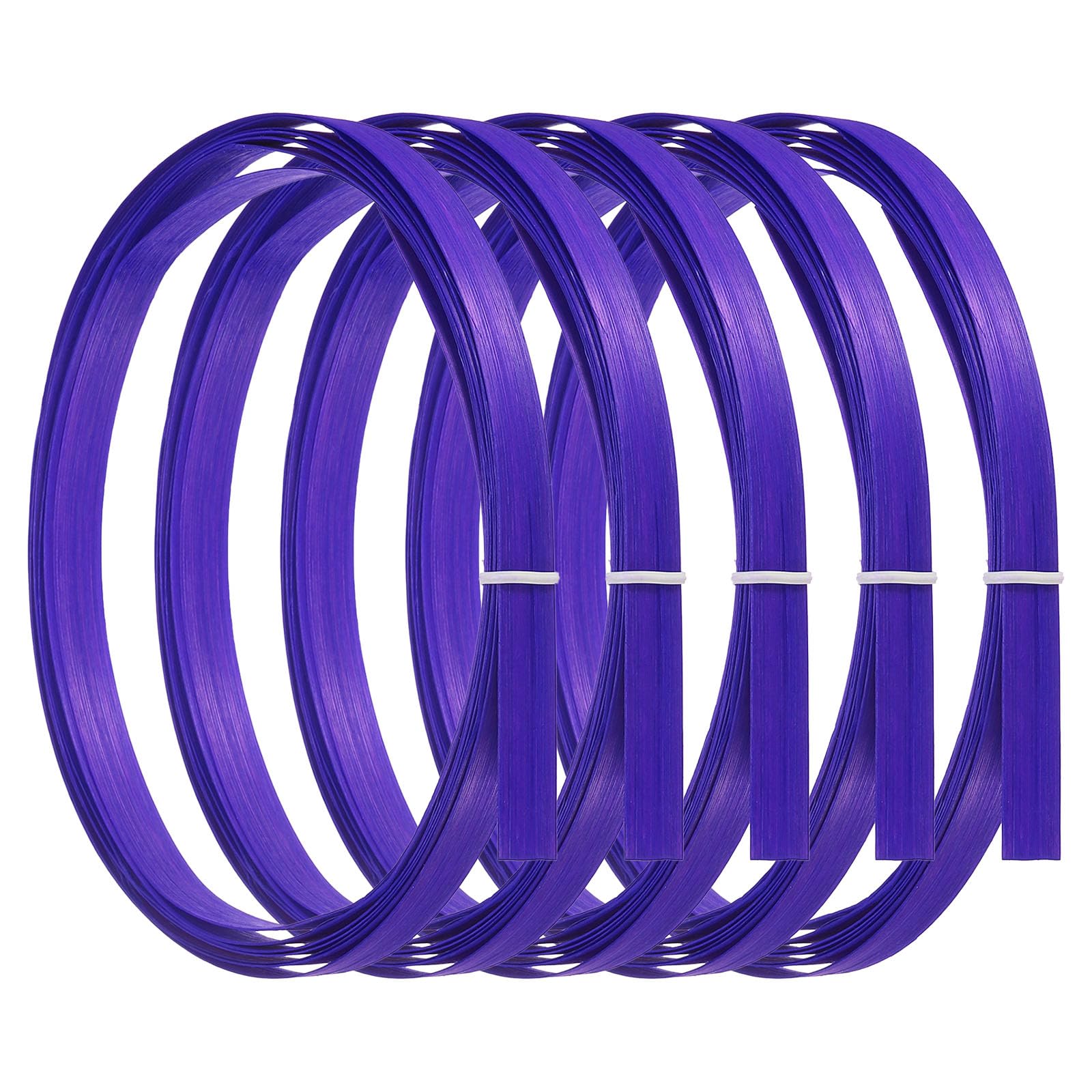 PATIKIL Bamboo Strips for Weaving 7/16" x 10 Ft, 5 Pack Thin Flat Wicker Rattan Cane Reed for Making Basket Webbing DIY Crafts, Purple