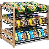 DGWJSU Can Organizer for Pantry 3-Tier, Can Storage Organizer Pantry, Soda Can Organizer, Holds up to 36 Cans Holders for Pantry, Cabinet, Countertop, Carbonized Brown