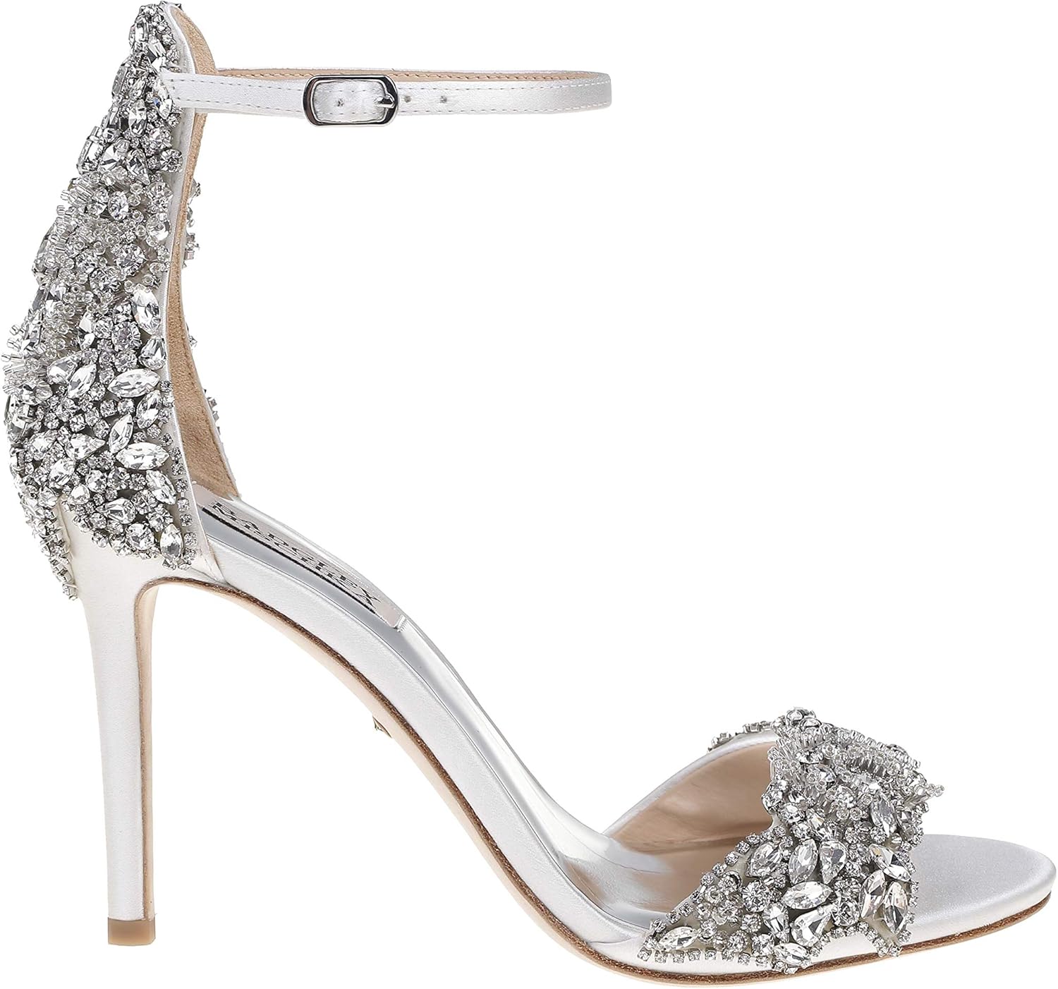 badgley mischka white wedding shoes