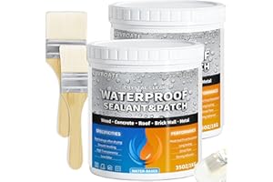 Liquid Waterproof Sealant 70oz Clear, LUVBOATE Transparent Waterproof Coating Water-Based Invisible Repairing Leak Agent Roofs, Walls, Bathroom, Kitchen Indoor & Outdoor
