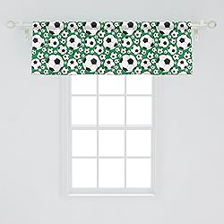 Ambesonne Soccer Window Valance, Various Sizes
