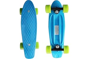 SK8MEMO 17x5 Inch Mini Skateboard with Top Design, Mini Cruiser Skateboard for Beginners with ABEC-7 Bearing and Soft PU Whee