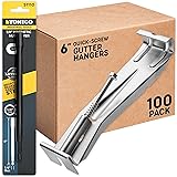 Quick Screw 6 Inch Gutter Hangers - 100 Pack