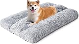 EHEYCIGA Large Grey Dog Bed 90x60x9cm Washable Calming Non-Slip Mattress view 8