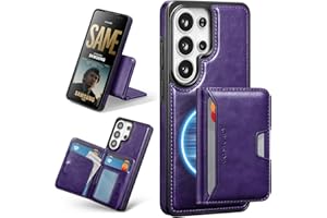 Antsturdy Compatible with MagSafe 2 in 1 Detachable Magnetic Samsung Galaxy S26 Ultra Wallet Holder,PU Leather RFID Blocking 