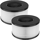 BS-01 Replacement Filter Compatible with Slevoo BS-01 Air Purifier, 3-in-1 H13 True HEPA Filter Replacement, 2 PACK BS01 Air Filt-er (NOT fit for BS-03)