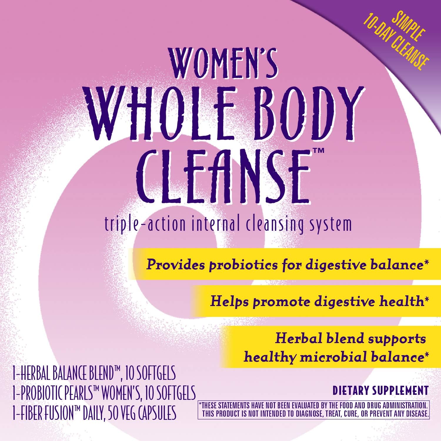Natures Way Whole Body Yeast Balance Triple Action Internal Cleansing System