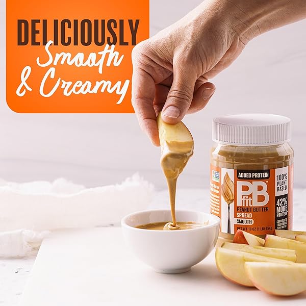 PBFIT PEANUT BUTTER SPREAD, 10G PLANT BASED PROTEIN PER SERVING, KETO AND VEGAN NUT BUTTER, NO PALM OIL, NO ARTIFICIAL SWEETENERS OR PRESERVATIVES, 16 OZ