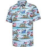 Golf Shirts for Men Short Sleeve Performance Moisture Wicking Dry Fit Funny Golf Polo Shirts for Men
