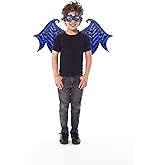 Little Adventures Reversible Dragon Mask and Wing Sets for Boys & Girls (Ages 3-8) (Blue)