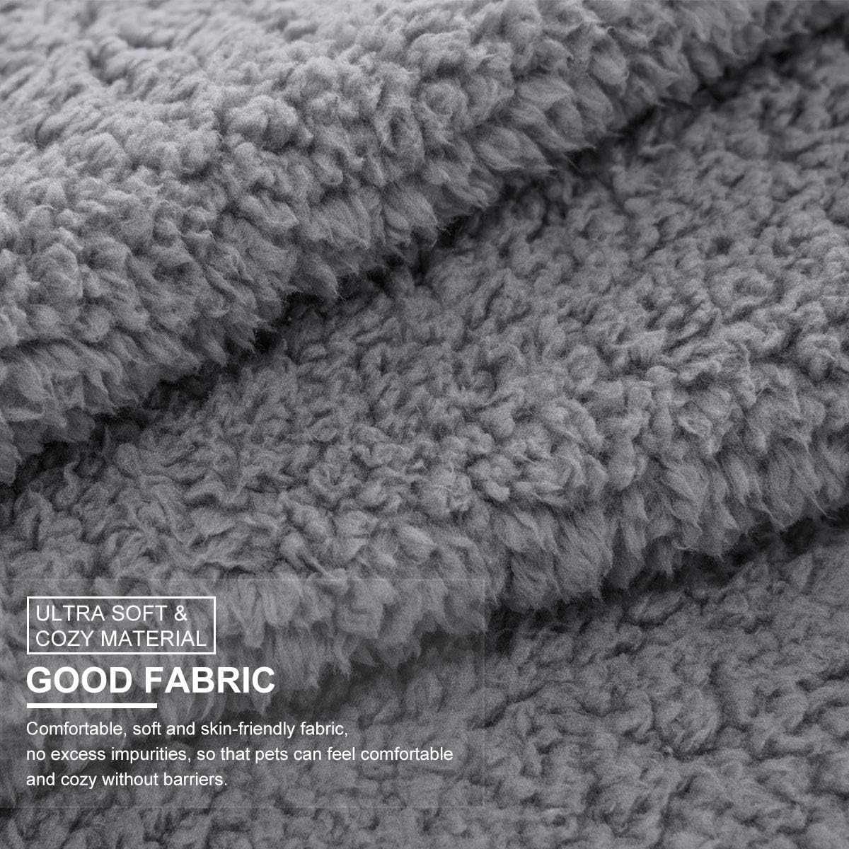 AIPERRO 2 Pack Premium Fluffy Fleece Dog Blanket, Soft and Warm Gray Pet Throw Blankets Bed Couch Car Seat Cover Washable for Puppies and Cats, Large : Pet Supplies