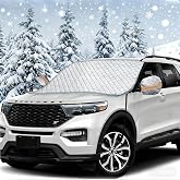 Big Ant Windshield Cover for Ice and Snow for Car - 57 in x 41 in | Magnetic Attachment, Protective Automotive Exterior, Winter Essentials, Anti-Snow Design, Cold Weather Protection
