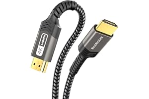 BlueRigger 4K HDMI Cable (25FT, 4K 60Hz HDR, High Speed 18 Gbps, eARC, Nylon Braided Cord) - Compatible with PS5, PS4, Xbox, Roku, Apple TV, HDTV, Blu-ray, PC