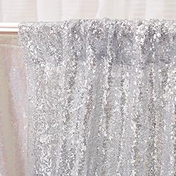 Poise3EHome 6FT x 8FT Silver Sequin Photography