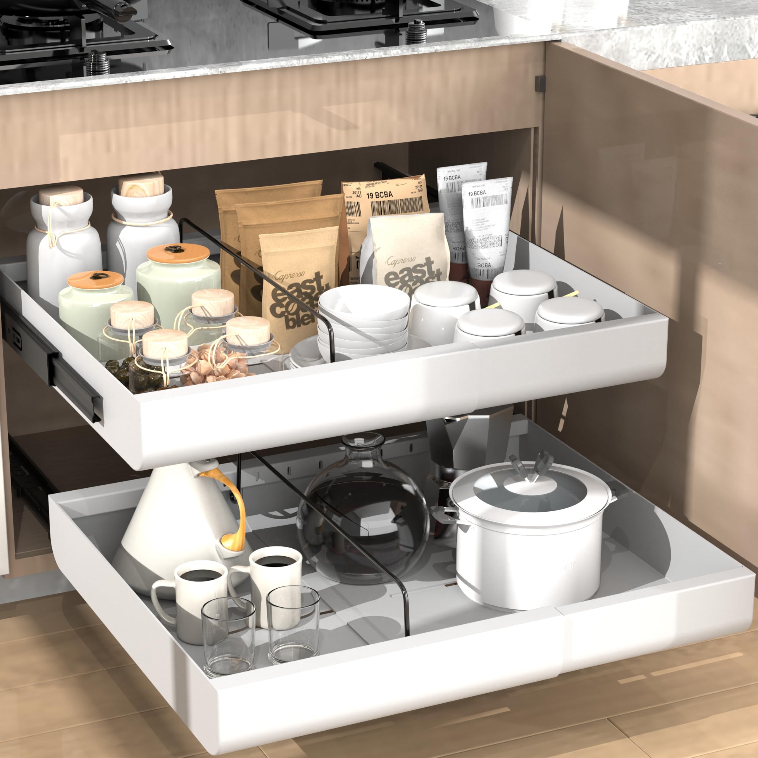 Kitchen Cabinet Slide-Out Kitchen Drawer Organizer (12.2-19.7\, image size:2560x2560