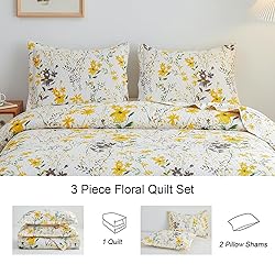 Floral Quilt Sets Full/Queen Size Reversible