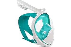 DIVELUX Full Face Snorkel Mask - Snorkeling Gear for Adults and Kids - Diving Mask with 180° Panoramic Viewing - Anti Fog & Anti Leak Scuba Mask, S/M, L/XL, XS