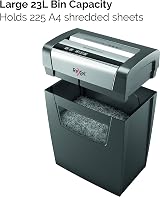 Rexel Momentum X410 Cross Cut Shredder 11-10 Sheets 23 L Bin Black view 4