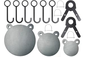 FULLBOW AR500 Steel Target 3/8" - Hangers and Gong Targets Combo Pack, Gong Target Hanging Kit, DIY Target Kit for 1 Inch OD EMT Conduit, Sold Separately