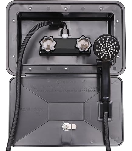 RV Shower Head With Hose And On Off Switch, Water Saving High Pressure Shower Head With Hose Guide Ring And Shower Holder For RV, Camper, Van, Travel - View #8