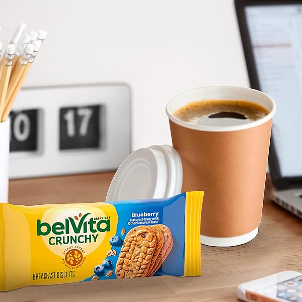 BELVITA BREAKFAST BARS BISCUITS, BLUEBERRY, 8 PACKS (4 BISCUITS PER PACK)