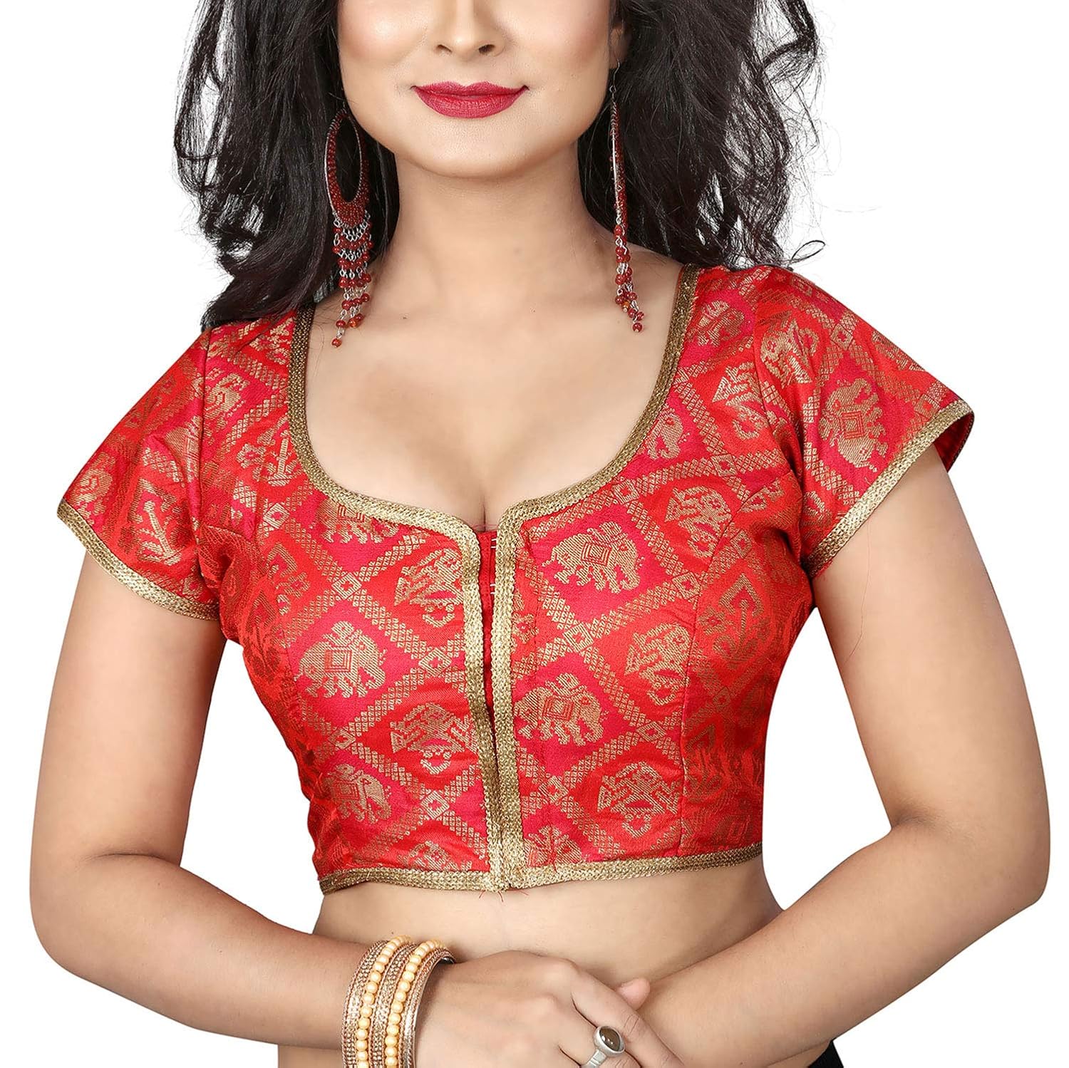 gopalvilla new blue color designer blouse(sfb003,pack of 1)