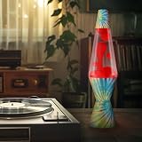 Lava Lamp 2488 Green Wax Blue Liquid Decorative Base Cap 14.5in view 4