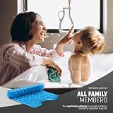 KEPLIN Premium Non-Slip Bath Mat 200 Suction Cups 40x100cm Blue view 6