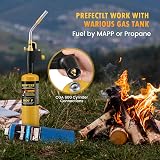 SenDeluz MAPP Gas Torch Trigger Start Propane Brazing Welding Plumbing Soldering view 3