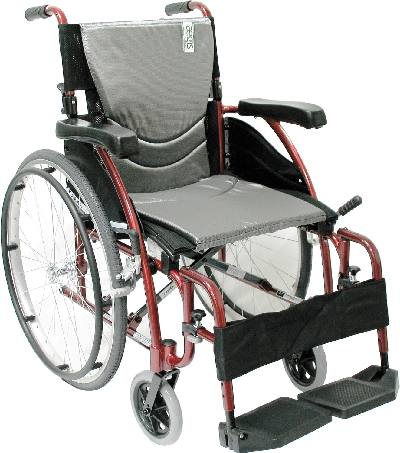 Karman Healthcare S-115 Ergonomic Ultra Lightweight Manual Wheelchair, Rose Red, 16" Seat Width: Health & Personal Care