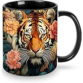 Tiger Coffee Mug Funny Novelty Ceramic Tea Cup Dishwasher Microwave Safe 11oz Office And Home Ideal Present for Women Men