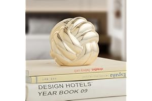 LYNAGERT Small Gold Knot Decor, Chain Link Decor, Coffee Table Decor, Book Shelf Decor, Entry Table Decor, Aesthetic Minimalist Decorative Objects for Modern Home Living Room, Desk Decor for Office (Golden)