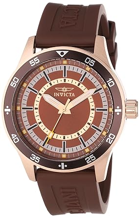 Invicta Pro Diver Mens Wrist Watch Stainless Steel Quartz Rose Gold Dial - 12821