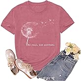 sallrue Kindness Shirts for Women Be Real Not Perfect Tshirts Inspirational Motivational Tee Tops