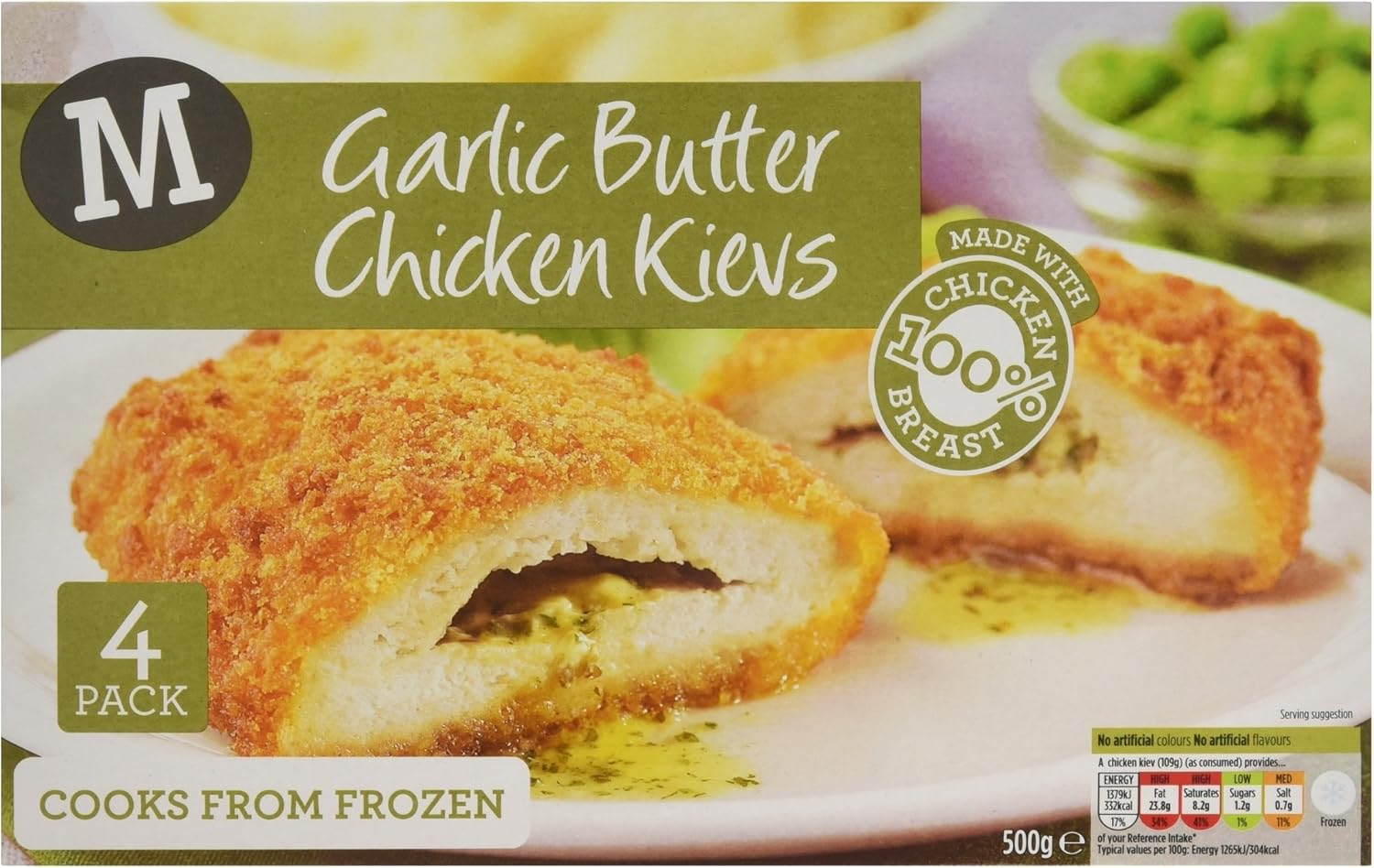Morrisons Garlic Butter Chicken Kiev Pack of 4, 500g Amazon.co.uk