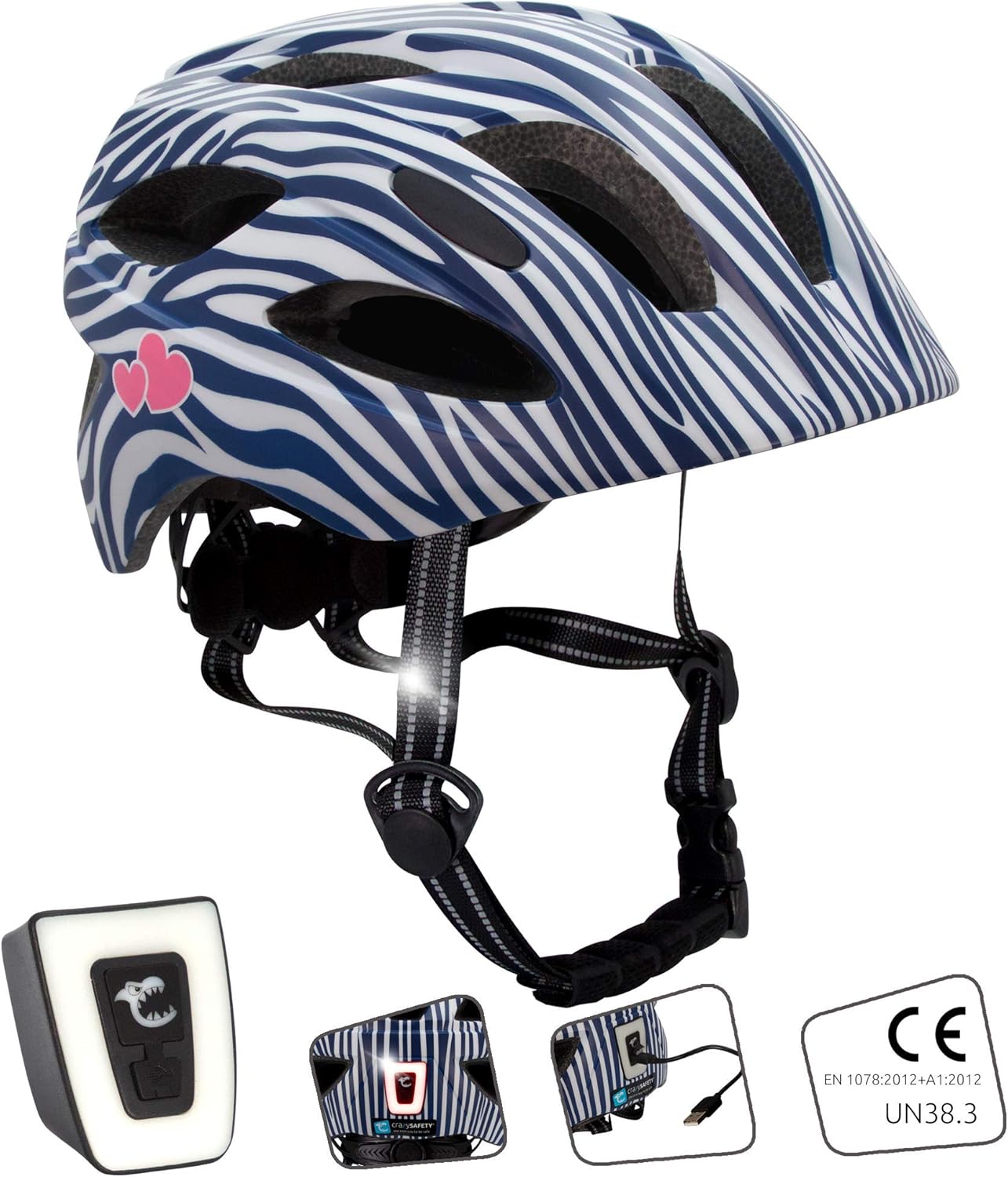 Fahrradhelm Mit Licht Fur Kinder Und Jugendliche Grosse 54 58 I