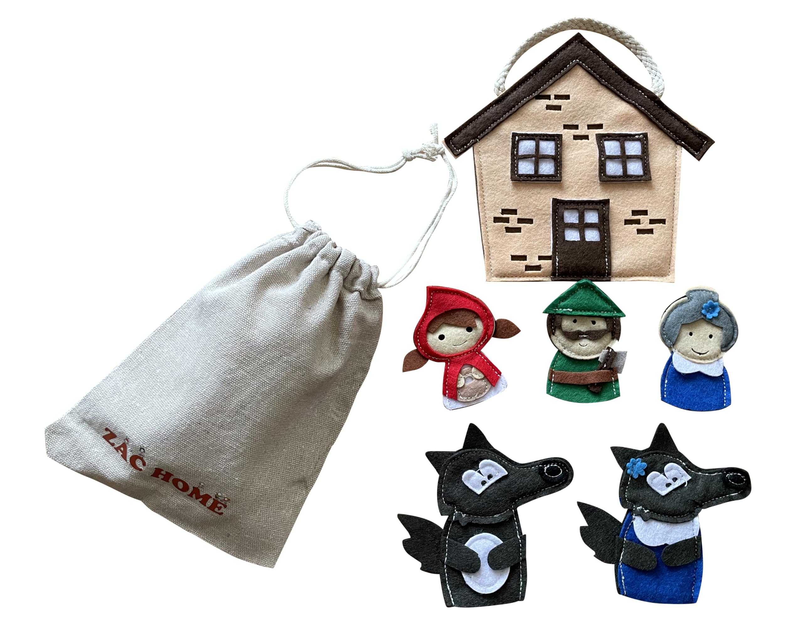 "Little Red Riding Hood Finger Puppet - Storytelling Finger Puppet for Kids - Perfect for Imaginative Play, Nursery Rhymes, and Educational Fun"