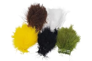 Creative Angler Strung Marabou Bird Feathers for Tying Fly Fishing Flies - Fly Tying Accessories - Perfect Choice for Tail & Wings and Easy to Tie On The Lure