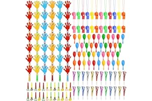 156 Pcs Party Noise Makers Include Mini Maracas Party Blower Neon Whistle Necklaces Glitter Metallic Fringed Noise Makers Pla