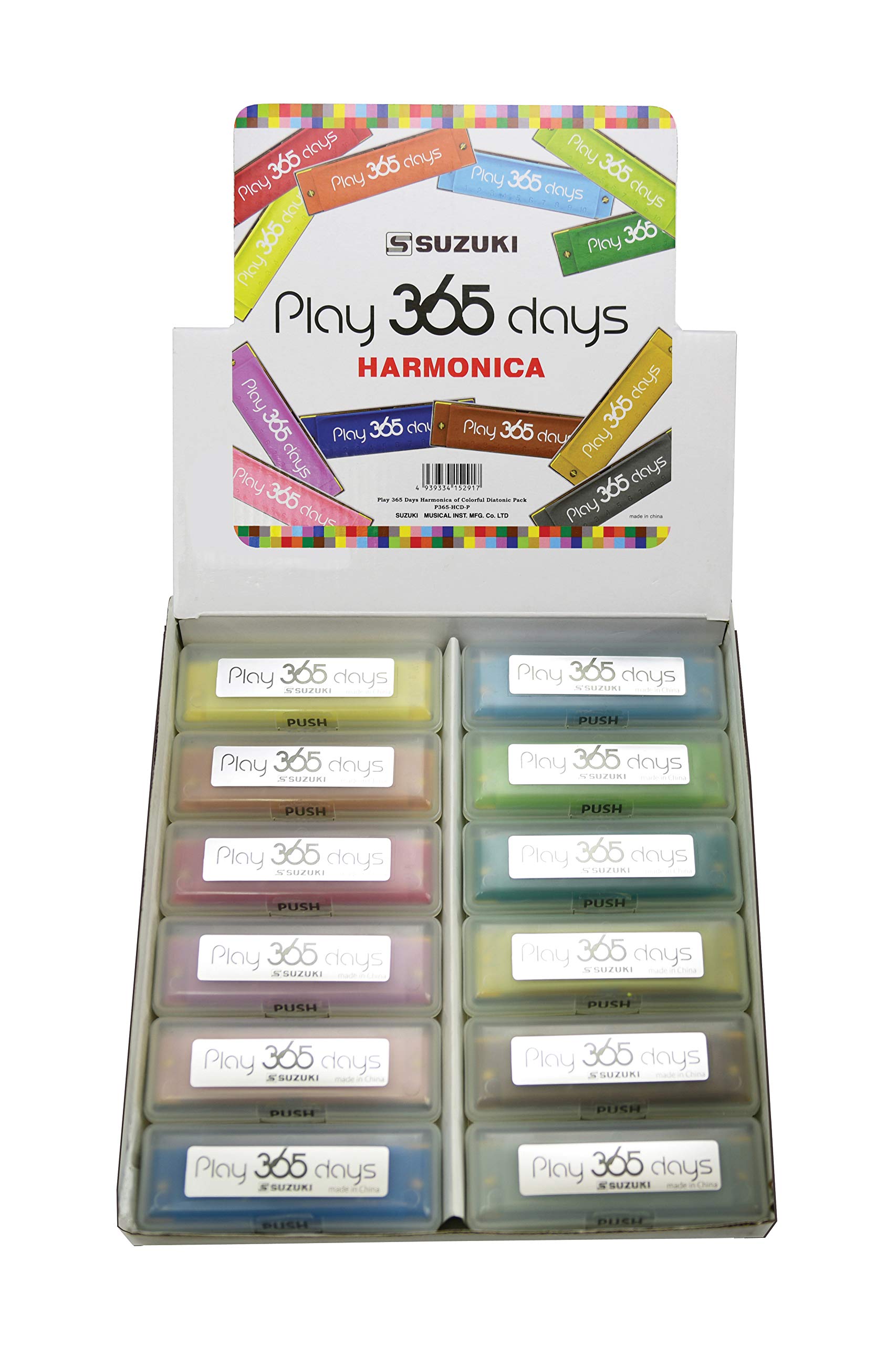 Suzuki 10-hole harmonica 12pcs set "Play 365 harmonica" - key of C