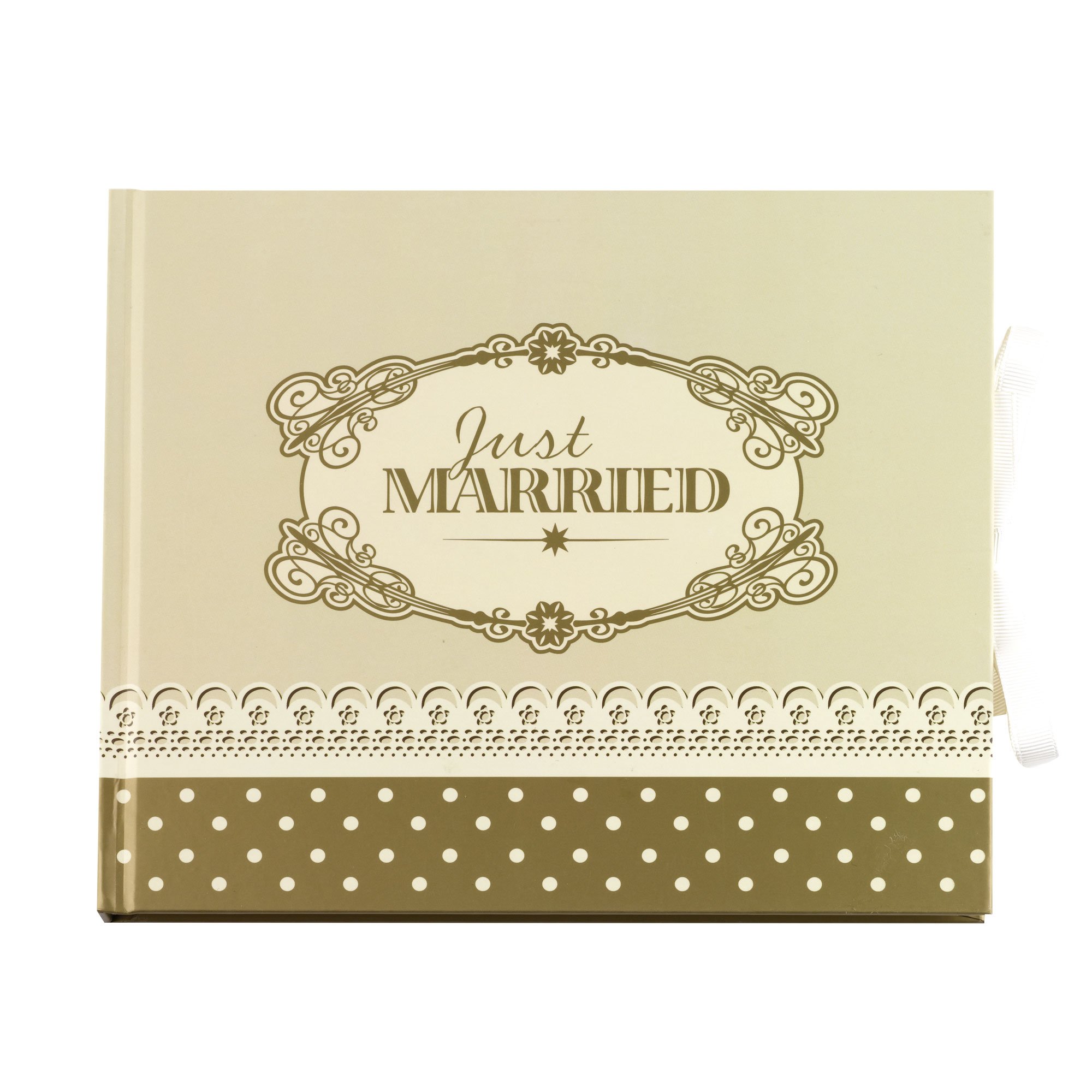Neviti Vintage Wedding Guest Book - Ivory/Gold