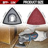 Meff-Mluk 156Pcs Oscillating Tool Sanding Pad Kit 80x80mm 6Pcs Triangle view 3