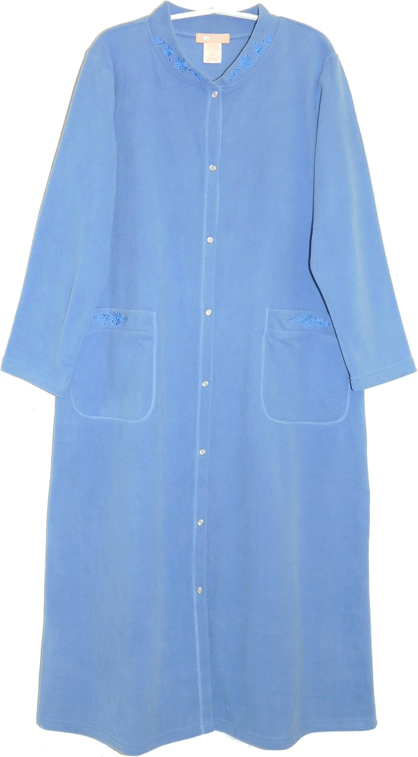 women's button front dressing gown