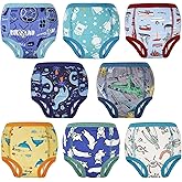 MooMoo Baby Absorbent Potty Training Pants 8 Packs Cotton Training Underwear for Boys 4T