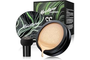 IHRLPXKC Mushroom Head Air Cushion CC Cream - BB Cream Makeup Brightening & Moisturizing, Full Coverage Concealer for Older Women, Oil Control Foundation for Mature Skin (Natural, 3.21 Ounce (Pack of 1))