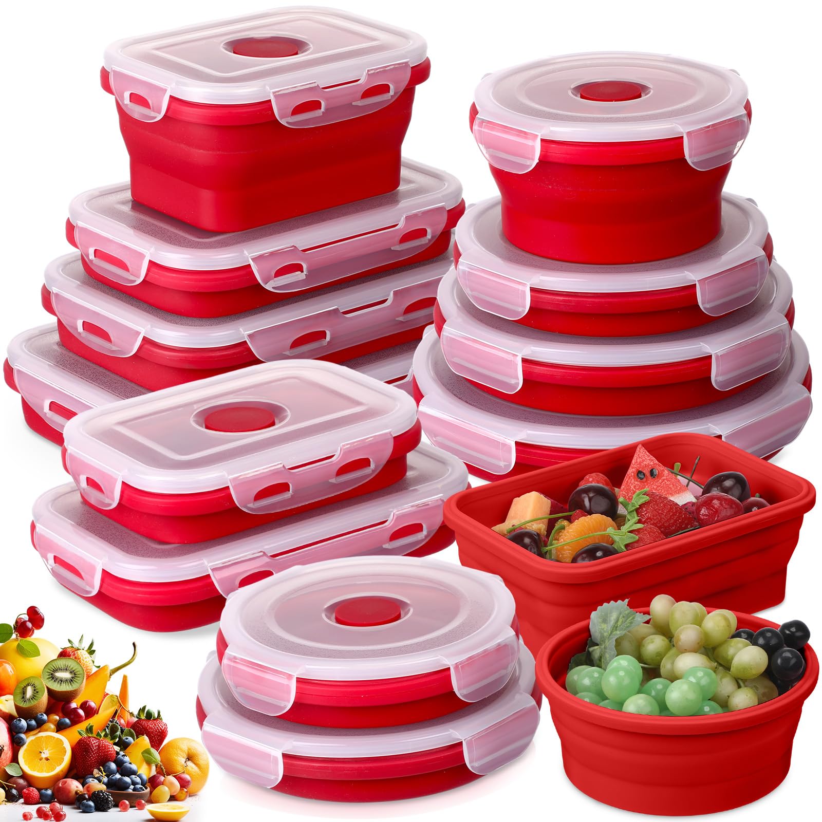 Layhit 12 Pcs Collapsible Food Storage Containers