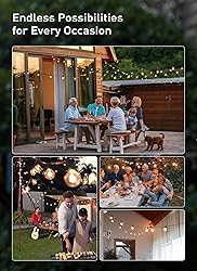Brightown Outdoor String Lights, 25 Ft Globe Patio