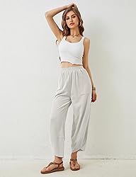 Xiaoxuemeng Womens Baggy Wide Leg Pants Casual