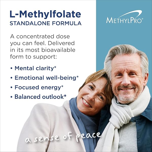 METHYLPRO L-METHYLFOLATE 7.5 MG – L METHYL FOLATE, METHYLFOLATE SUPPLEMENT FOR WOMEN & MEN, METHYLATED VITAMIN B9 (5-MTHF) FOR BRAIN HEALTH, FOCUS, CALM – 30 CAPSULES (PACK OF 1)