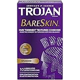 Trojan Studded Bareskin Lubricated Condoms - 10 Count